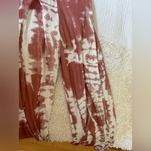 Tie-Dye romper! Rust-Brown and White. Funky and comfortable!!